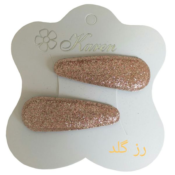 گیره مو دخترانه کد 2Leh بسته 2 عددی