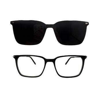 فریم عینک طبی مربعی ترید ایی مدل مگنتی کد 9361 به همراه کاور آفتابی