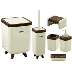 ست سرویس بهداشتی 6 تکه اطلس مدل چوب ژیوار