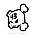 استیکر خودرو طرح اسکلت کد 1168