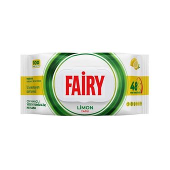 دستمال مرطوب فیری مدل Limon بسته 100 عددی