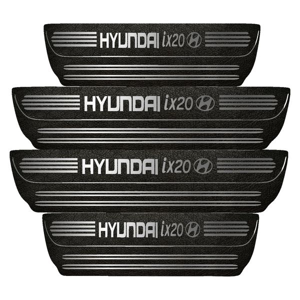 برچسب پارکابی خودرو مهدیار طرح چرم کد pka1032 مناسب برای hyundai ix20بسته 4 عددی*216