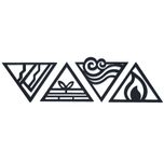 استیکر آرتافرین مدل عناصر چهارگانه طرح مثلث مجموعه 4 عددی