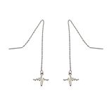 گوشواره زنانه مدل بخیه ای طرح ضربان کد 480GUZ*543