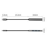 هاب 4 پورت USB-C مدل T809A