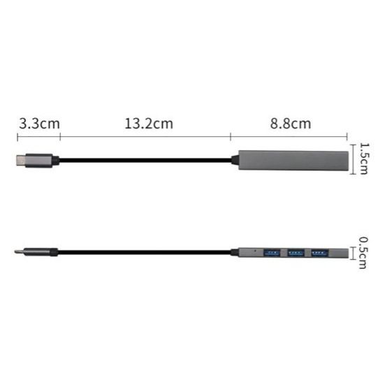 هاب 4 پورت USB-C مدل T809A
