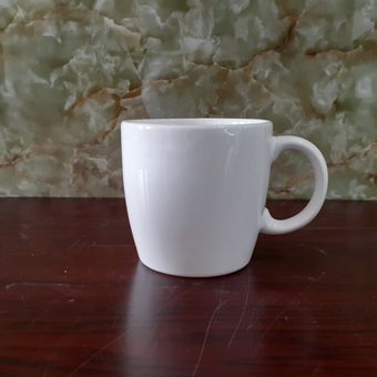 ماگ سرامیکی سفید ساده طرح خمره ای
