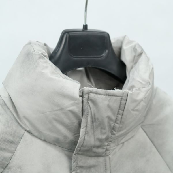 کاپشن وارداتی پر سنگشور دودی سفید