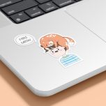 استیکر " پسر و گربه "