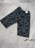 شلوارک جین طرح دار