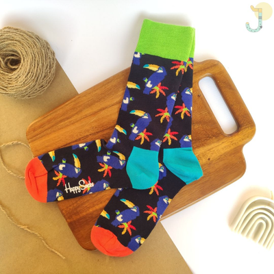جوراب ساقدار مردانه طرح توکان برند Happy Socks