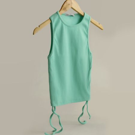تاپ گت‌دار سبز پاستیلی