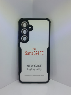کاور محافظ شفاف دور مشکی New Case برای گوشی سامسونگ S24 FE