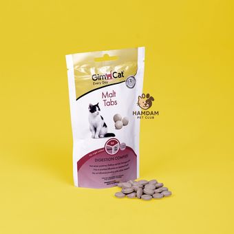 تشویقی گوارشی گربه جیم کت GimCat Malt Tabs – کمک به دفع گلوله مو