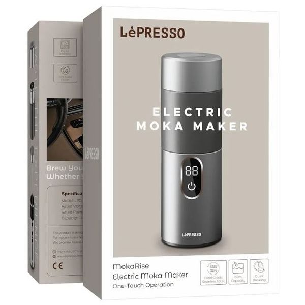 موکاپات برقی قابل حمل LePresso مدل MokaRise با قابلیت استفاده در خودرو و خانه- کد شناسه محصول:CA-1004