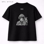 تیشرت مشکی مانکی | طراحی مینیمال، مناسب آقایان و خانمها کد 1203