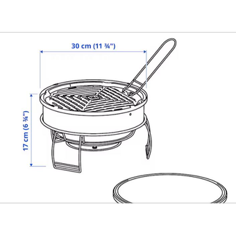 باربکیو ذغالی قابل حمل ایکیا مدل STRANDON کد 705.758.48