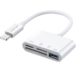 تبدیل 4 کاره گرین لاین green lion OTG 4in1 lightning to SD,TF,USB