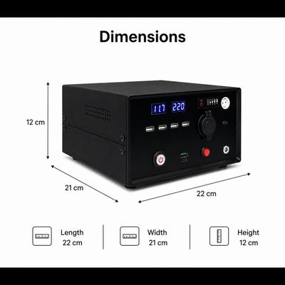 پاوراستیشن قابل حمل 3000 وات تقویت شده | باتری 600Wh