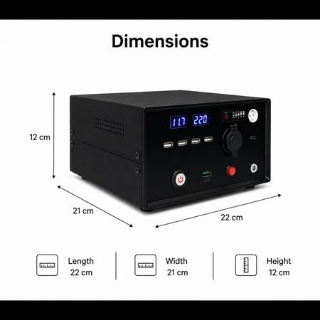 پاوراستیشن قابل حمل 3000 وات تقویت شده | باتری 600Wh