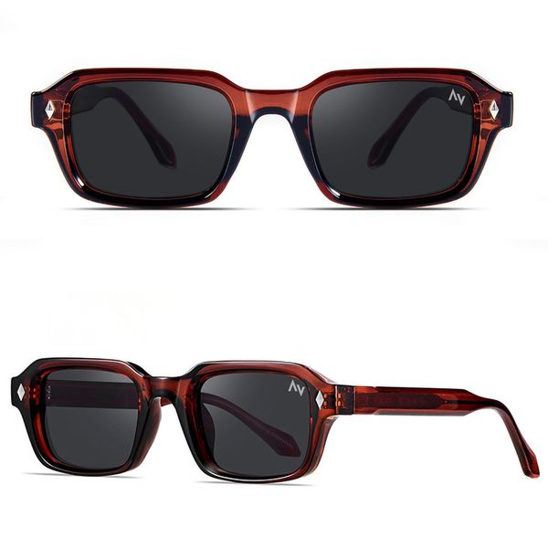 عینک آفتابی مستطیلی آلبرت وگ مدل SZ8106 Sangria Obsidian