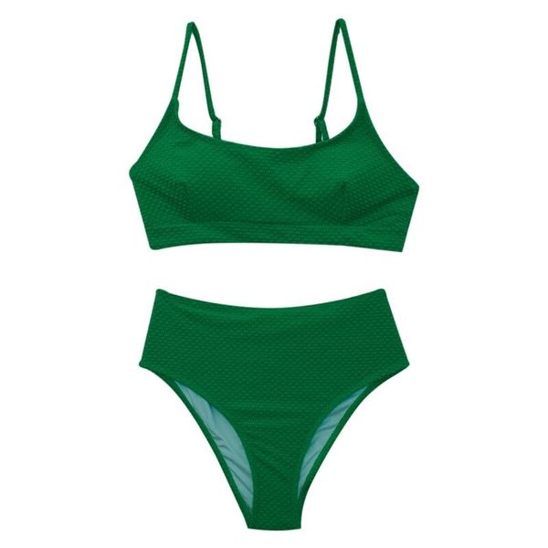مایو بیکینی زنانه برند کاپشی cupshe سبز رنگ فاق بلند