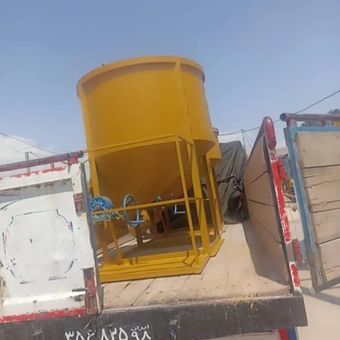 باکت بتن ریزی 1500 لیتری تخلیه از زیر گیربکسی با جای نفر