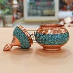 قندان مس و فیروزه نقلی