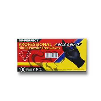 دستکش نیتریل مشکی اوپی پرفکت بلک بولد OP Perfect