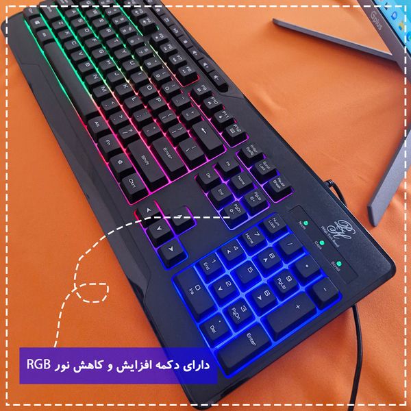 کیبورد پی های تک مدل RGB x260 Professional