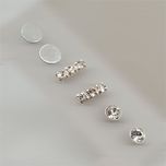 گوشواره نقره زنانه مدل مینیمال مجموعه سه عددی