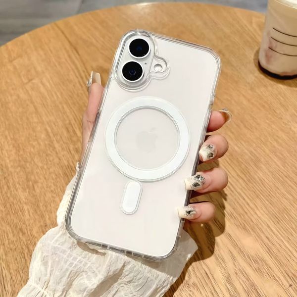 کاور Clear Case Magnetic مدل مگ سیف دار مناسب برای گوشی موبایل اپل Apple iPhone 16