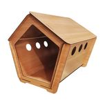 جای خواب سگ و گربه مدل لانه چوبی کد B92