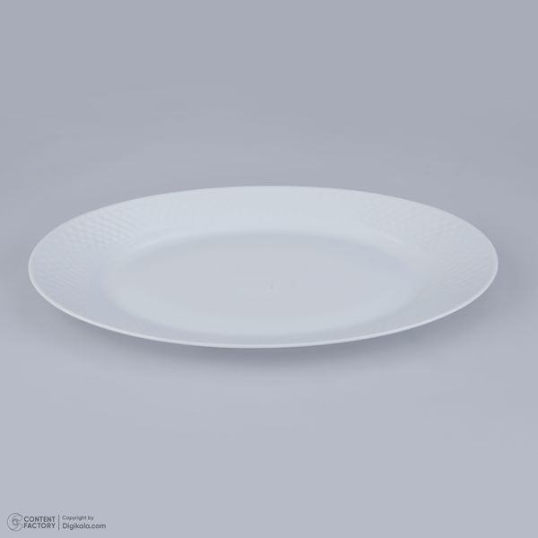 سرویس غذاخوری 28 پارچه چینی زرین ایران سری رادیانس مدل سفید درجه یک