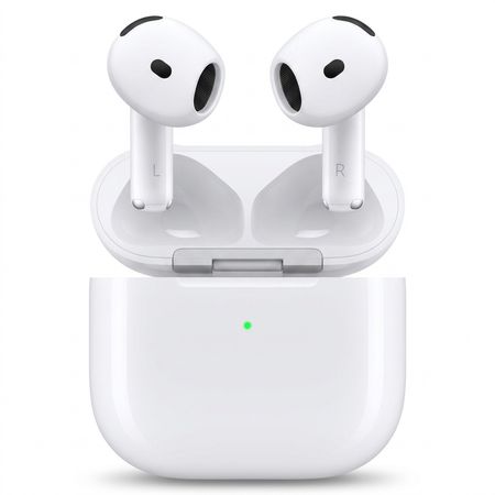 هدفون بلوتوثی اپل مدل AirPods 4 دارای نویز کنسلینگ، درگاه شارژ USB-Type-C و شارژ بی سیم، با قابلیت اتصال به چند دستگاه، پشتیبانی