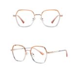 فریم عینک طبی چند ضلعی مدل TJ806C466P81 مناسب برای صورت گرد و بیضی