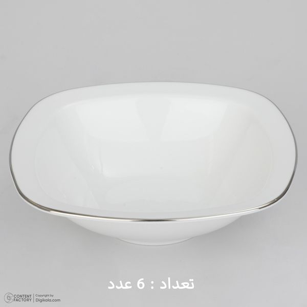 سرویس چینی 27 پارچه غذاخوری چینی زرین ایران سری کواترو مدل سمن درجه عالی