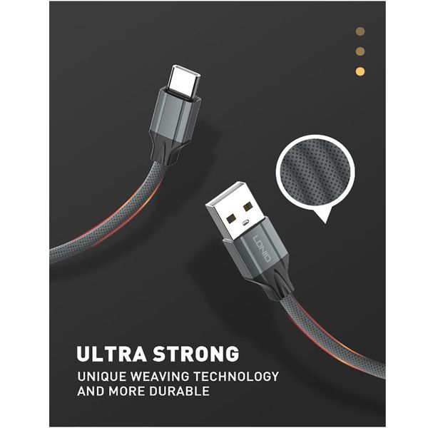 کابل تبدیل USB به microUSB الدینیو مدل LS441 01st طول 1 متر