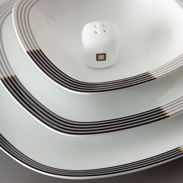 سرویس غذاخوری 27 پارچه 6 نفر چینی زرین ایران مدل وگاس اوریت سری کواترو درجه عالی