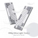 Keyoard Gaming REDRAGON K617 FIZZ Gray - White