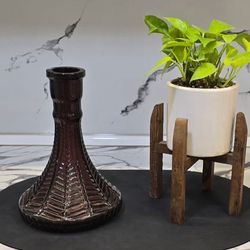 شیشه قلیان گندمی بزرگ کریستال