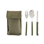 قاشق و چنگال سفری مدل YP-CHAGHODAR-KIFI مجموعه 3 عددی