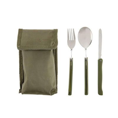 قاشق و چنگال سفری مدل YP-CHAGHODAR-KIFI مجموعه 3 عددی