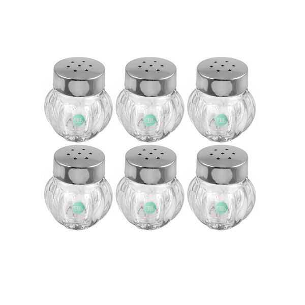 نمک پاش میس گلس مدل تپل بسته 6 عددی