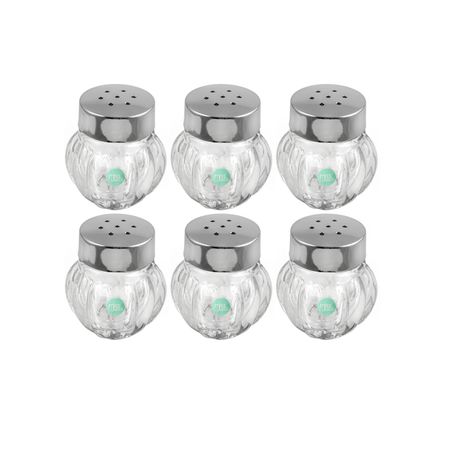 نمک پاش میس گلس مدل تپل بسته 6 عددی