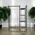 رگال لباس و جاکفشی چوب و فلز مدل سامان