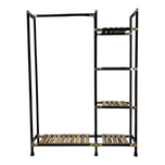 رگال لباس و جاکفشی چوب و فلز مدل سامان