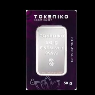 شمش نقره 50 گرمی توکنیکو