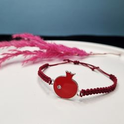 دستبند بافت زنانه مدل انار یلدا