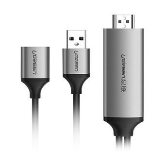 کابل تبدیل USB به HDMI همراه پورت تقویت کننده یوگرین مدل 50291-CM151